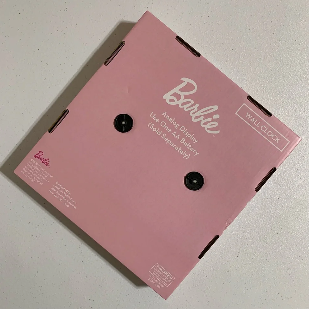 Mattel Barbie Analog Wall Clock-NIB